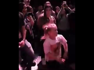 Demi lovato at ariana grande’s "sweetener tour" at the forum in inglewood, ca