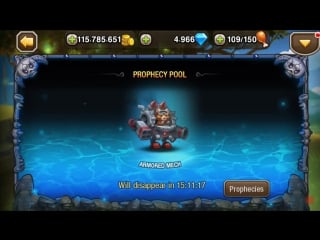 Dot arena prophecy pool armored mech(mythical)