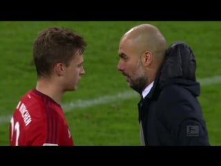 Guardiola gives kimmich intense lesson right after match