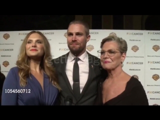 Stephen amell and sandra anne bolte on the event at barbara berlanti heroes gala