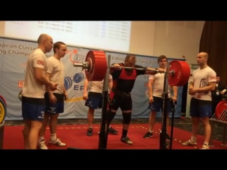 New european classic squat record 343kg by ivaylo hristov, bul in the 120kg classic in tartu, estonia!!