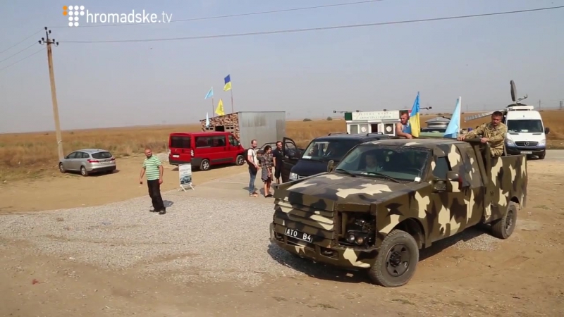 Семенченко і парасюк на кримській блокаді