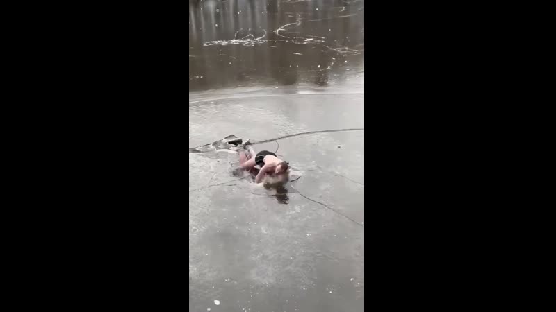 Голый на коньках провалился под лёд амстердам