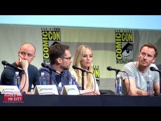 X men apocalypse comic con panel hugh jackman, jennifer lawrence, michael fassbender cast!
