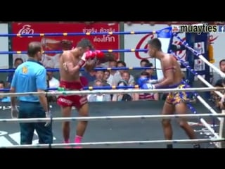 Superlek kiatmoo9 (red) vs panpayak jitmuangnon (blue), rajadamnern stadium, 4 5 17