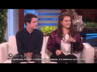 Katherine langford and dylan minnette 13 reasons why on the ellen show (rus sub)