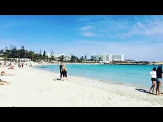 Today first young russian tourists came at nissi, agia napa