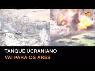 Vídeo mostra um tanque ucraniano sendo totalmente destruído por tropas russas