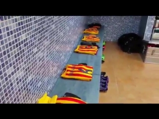 Vestiário do barça no estádio do levante