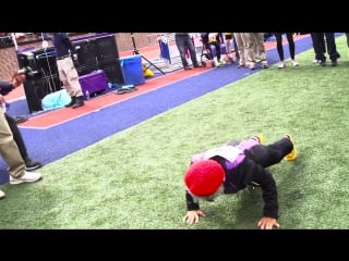 Ida keeling 100 year old finishe 100 meter race, celebrates with pushups