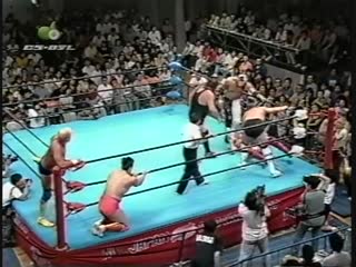 Kenta kobashi/johnny ace/maunakea mossman vs steve williams/gary albright/the lacrosse