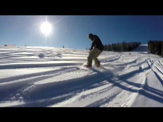 Pow session at sunny carpathians)