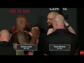 Derrick lewis vs travis browne staredown