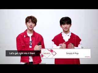 180513 @ preview with hyeongseop x euiwoong for simply k pop | ep 311