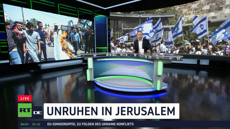 Erneute eskalationen in israel zusammenstösse zwischen juden und arabern wegen flaggenparade zum jerusalem tag