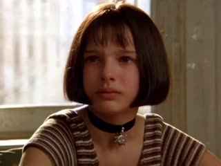 Natalie portman as mathilda on the set of léon the professional