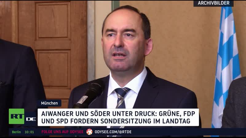 Aiwanger und söder unter druck grüne, fdp und spd fordern sondersitzung im landtag