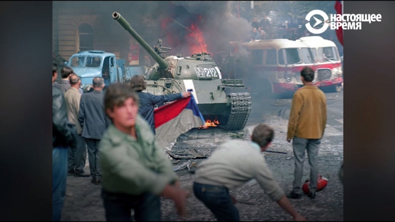 Уникальные кадры вторжения советских войск в прагу