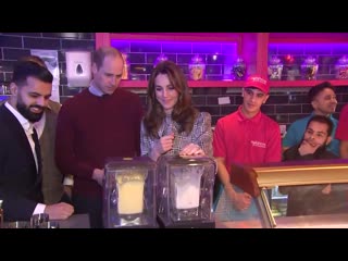 The duke and duchess of cambridge tried their hand at making milkshakes during their visit to @mylahore