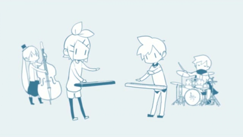 Kaito & kagamine rin & len & megurine luka & yuzuki yukari vocaloid tachi ga 2 kodo kurikaeshite tettettettere toka sakebu dak