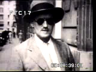 James joyce in paris 1920s stock footage