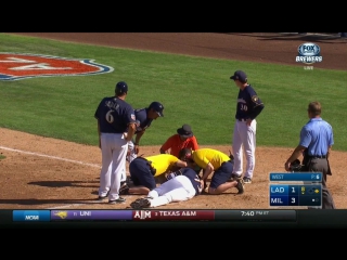 Brewers of rymer liriano taken to hospital after fastball to the face