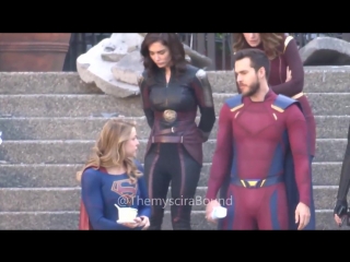 Melissabenoist is constantly munching on food on set