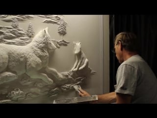 Drywall art sculpture by bernie mitchell