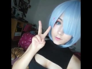 Ahegao cosplay rem (re zero)