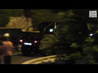 Джип mercedes brabus b63s 700 6x6 арабского шейха не пустили в монако из за больших размеров