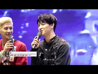 161014 여의도 팬싸인회 재범 예능으로 이행시! 도전! got7 jb