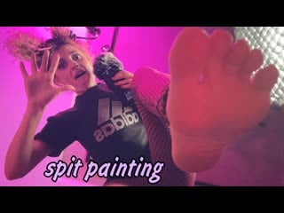 Olchik asmr spit painting on your face 💤