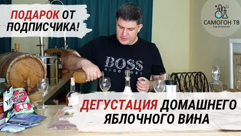 Дегустация домашнего яблочного вина! три напитка из яблок, которые мне подарил подписчик