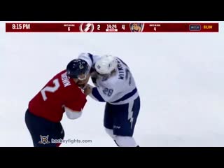 Хоккейные драки luke witkowski vs josh brown | sep 25, 2019