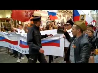 Шествие "бессмертного полка" в праге