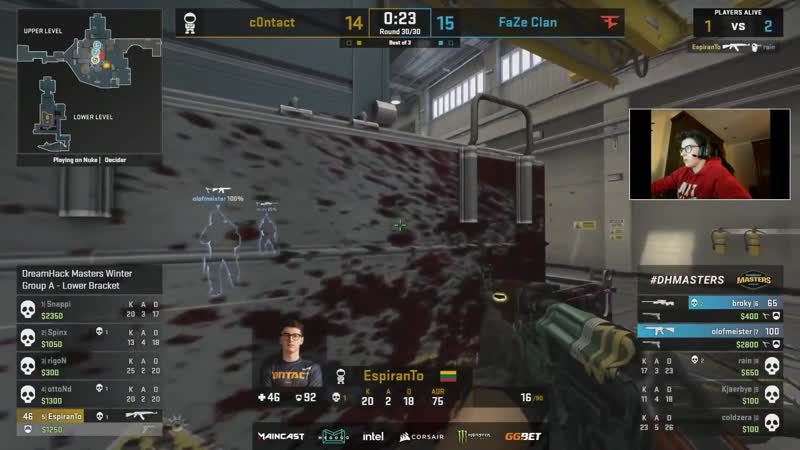 Espiranto 1vs3 clutch | c0ntact vs faze