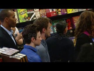 Chris colfer at the hillary rodham clinton book signing