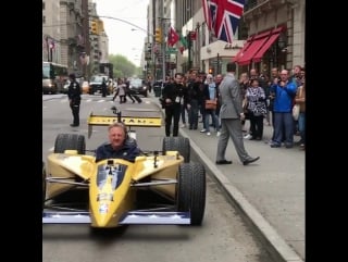 Larry bird takes the indycar down 5th avenue to deliver the 2021 all star game bid for indianapolis