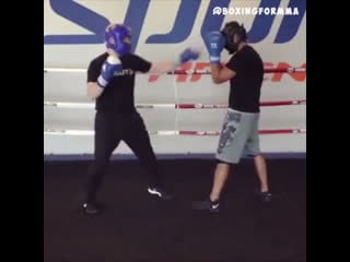 Teasing with the jab and then countering with the overhand right when the opponent jabs back