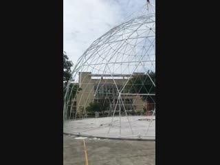 Geodesic dome install process