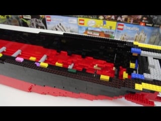 [brick builder] lego moc titanic 2,4 m long pcs part 05 lego speed build