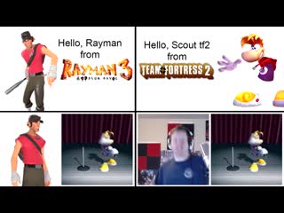 Scout and rayman sing sex bomb