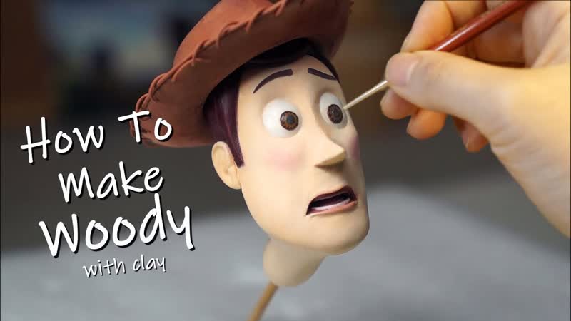 Making woody and forky from toy story with clay diorama