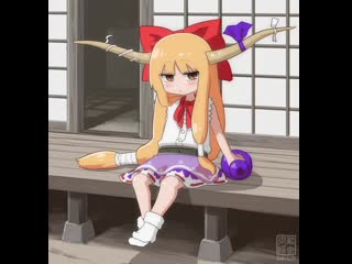 Ibuki suika touhou drawn by kani