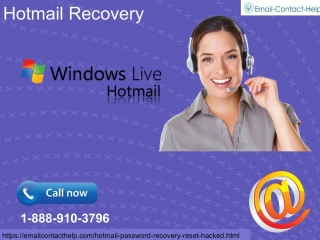 Want to reset your hotmail password, get it done easily with hotmail recovery1 888 910 3796