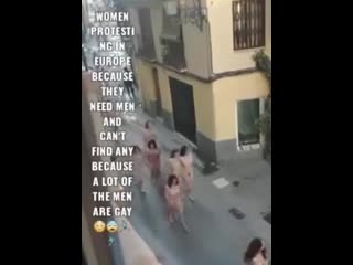 Spain, protest naked respect wamen