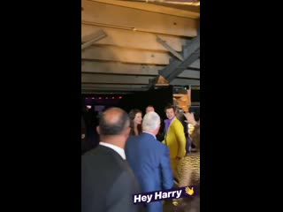 Harry backstage at the brits february 18 via @brits’ instagram story