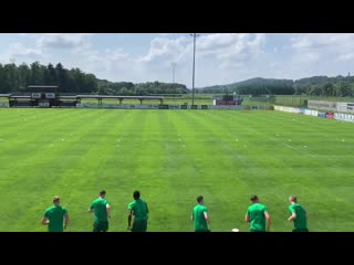 First training session in austria and an intermittent fitness test for the bhoys!