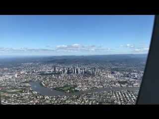 This was our take off from #brisbane @qantas thought you all might be interested what it looks like from the nose of a #747 jb