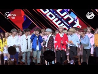 [fancam] 170928 bts 1st place @ m!countdown